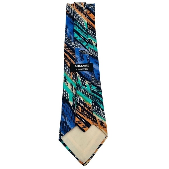 MISSONI CRAVATTE ! Men’s Art Deco Abstract Necktie - Picture 6 of 8